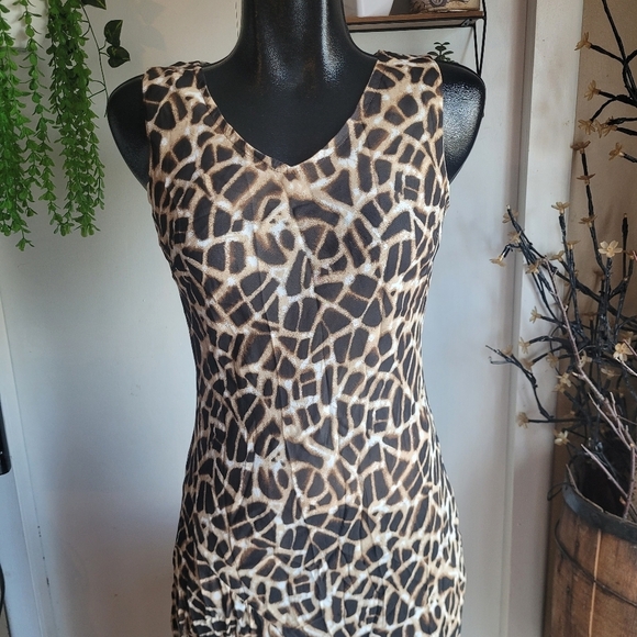 Steilmann Studio Animal Print Sleeveless Dress 8 - Picture 2 of 7